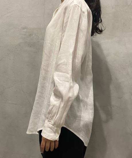 J.CREW Band Collar Linen Shirt WH
