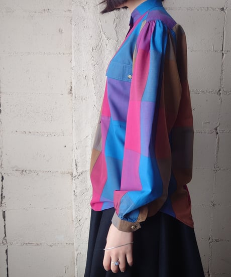 1980's Band Collar Check Shirt PIBL