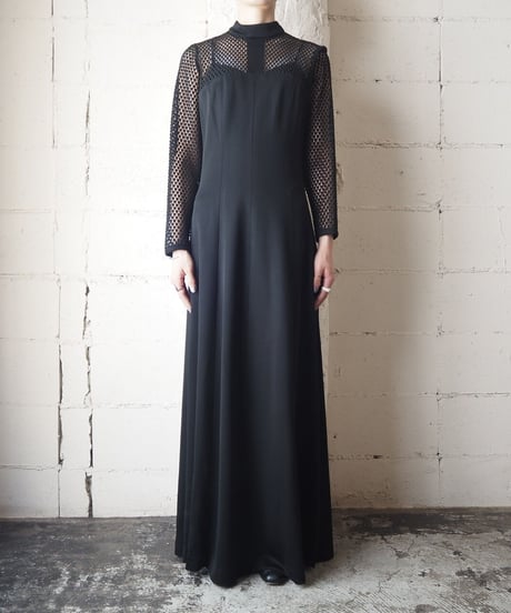 Bosom Shoulder Lace Dress BK