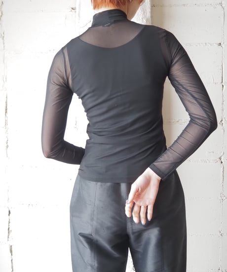 Mockneck Sheer Cutsewn BK