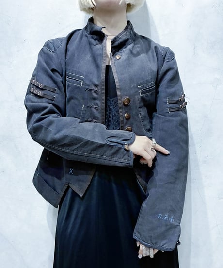 Marithé + François Girbaud Stand Collar Design Jacket BK