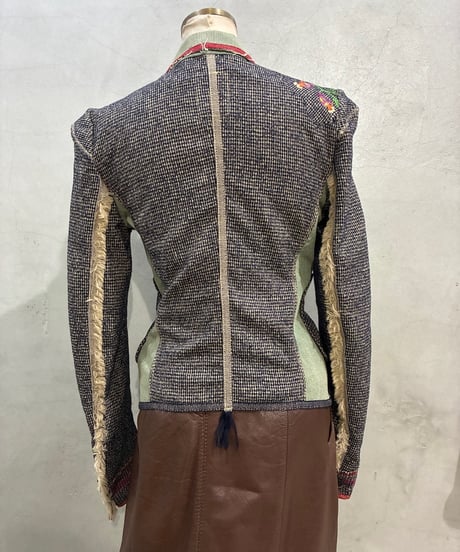 MARITHE FRANCOIS GIRBAUD　Embroidery Wool Jacket NV RE