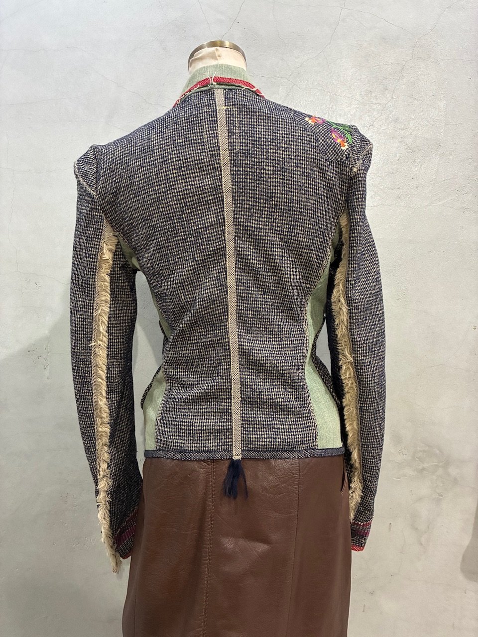 MARITHE FRANCOIS GIRBAUD ジャケット ツイード 刺繍 MARITHE FRANCOIS GIRBAUD Embroidery Wool Jacket