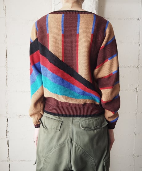 Multi Color Dolman Sleeve Knit BEBRRE