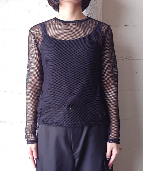 Mesh L/S Cutsewn BK