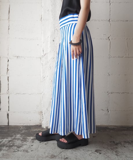 Stripe Gaucho Pants BLWH