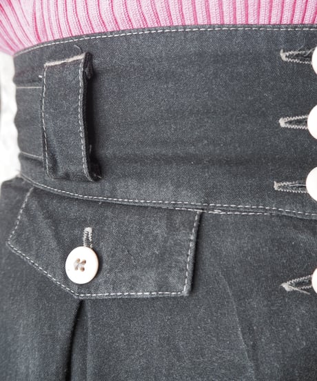 Front Button Flared Skirt DGR
