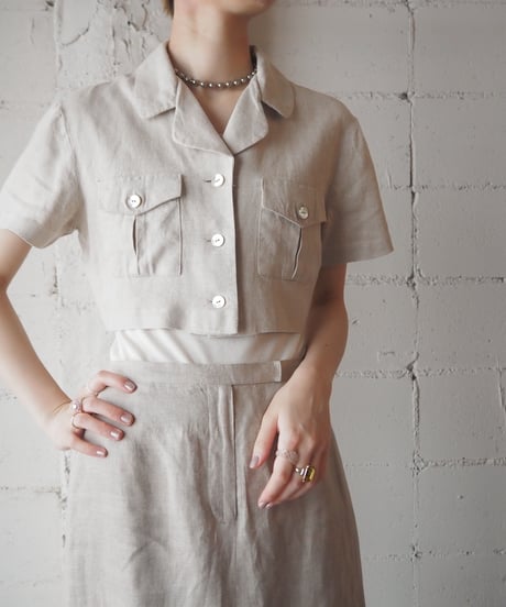 SCARLETT INTERNATIONAL Short Linen Jacket BE