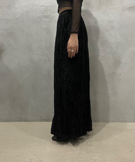Velour Tiered Skirt BK
