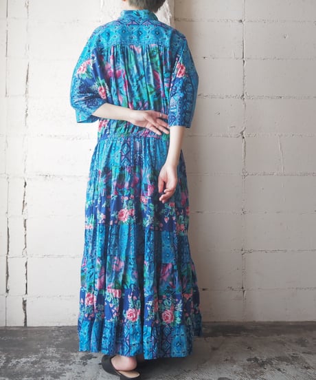 TOGETHER Flower Pattern Big Dress BL