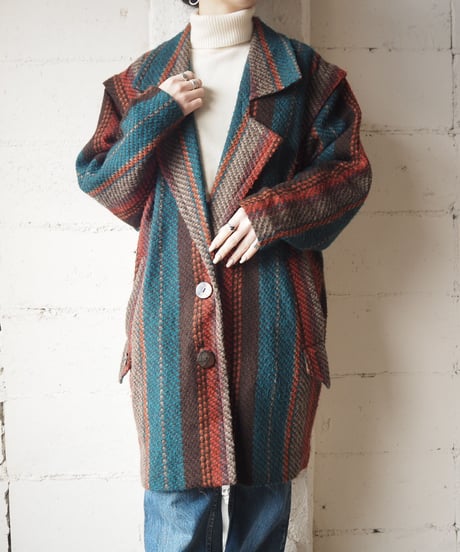 Stripe Design Jacket BRGN