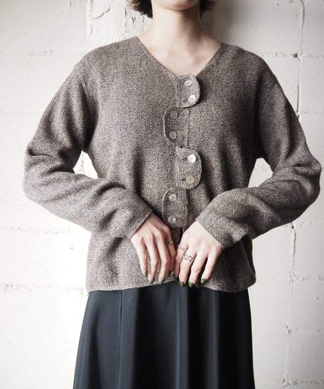 Mix Color Design Button Cardigan BEBR