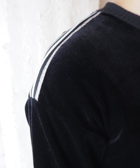 Side Line Velour Dress BK