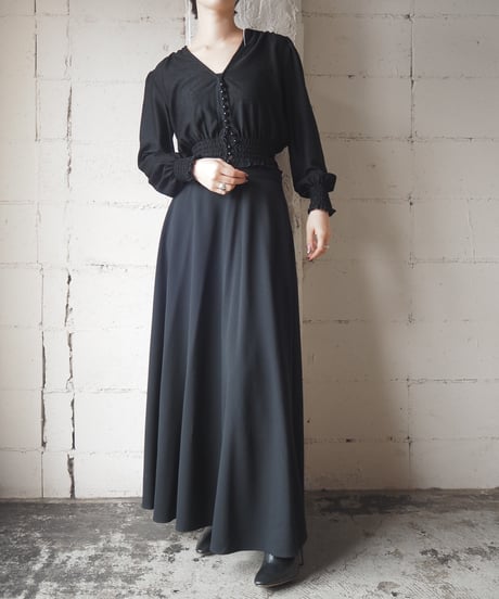 Wool Flare Skirt BK