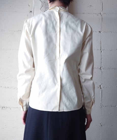 Pleated Back Button Blouse IV