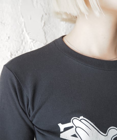 1980's Old Mickey Mini Tee BK RE WH