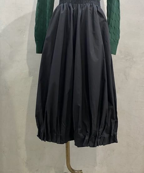 Cropped Gather Balloon Pants BK