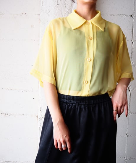 Short Sleeve Sheer Shirt YE