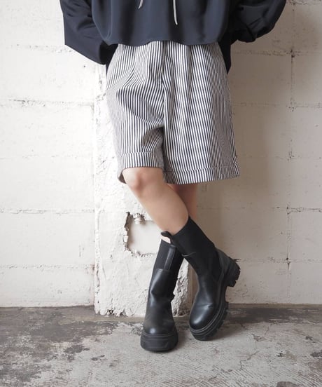 LAUREN Stripe Short Pants WHBK