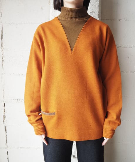 1970's Bicolor Turtle Neck Sweater ORBR
