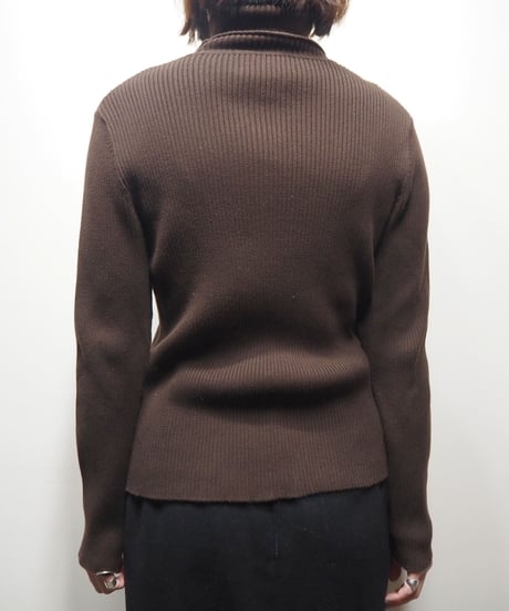 LAUREN Turtle Neck Rib Knit BR