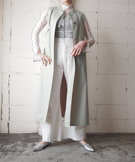 1970~80's Sleeveless Stand Collar Coat Vest LKA