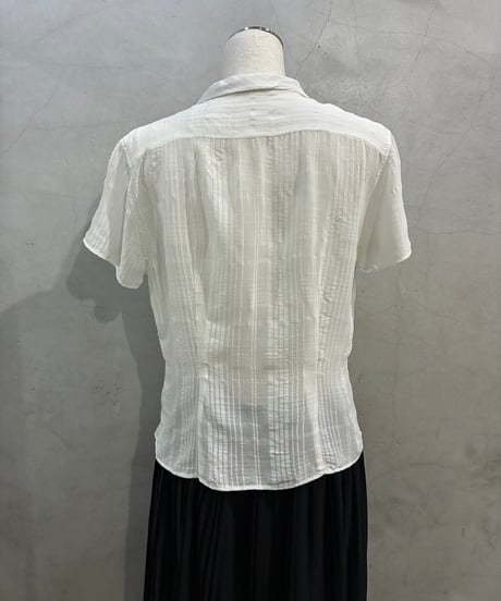 JIL SANDER Short Sleeve Open Collar Shirt WH