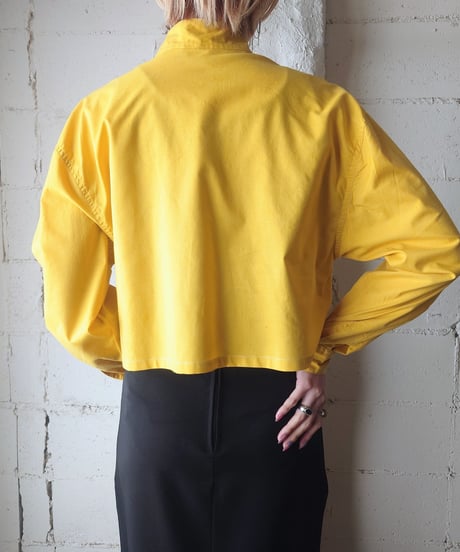 REMAKE Stand Collar Double Breastead Short Shirt YE