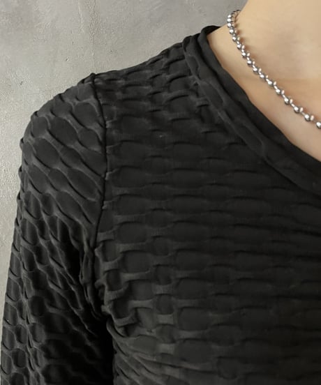 Front Drawstring Embossed Cutsewn BK