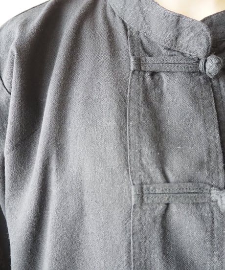 Short Sleeve China Shirt Jacket  BK