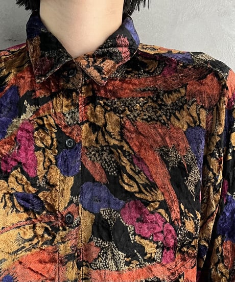 Velours Pattern Shirt BKOR