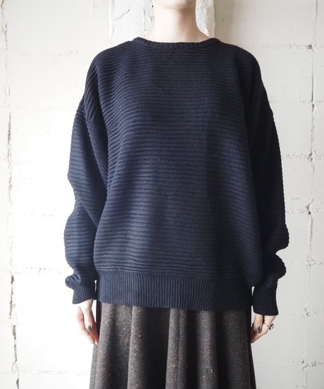 Dropped Shoulder Wide Sweater BK