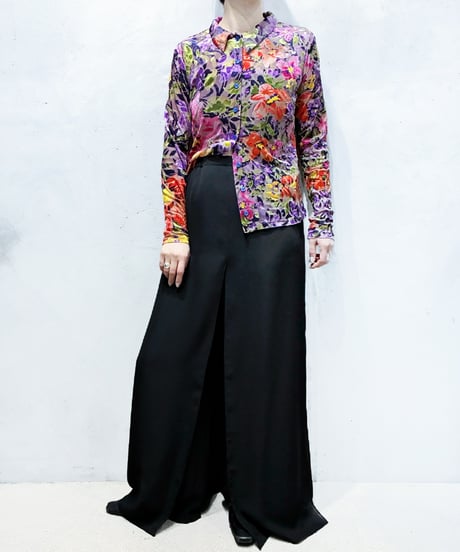 Desigual  Opal Velour Flower Pattern Shirt PURGN