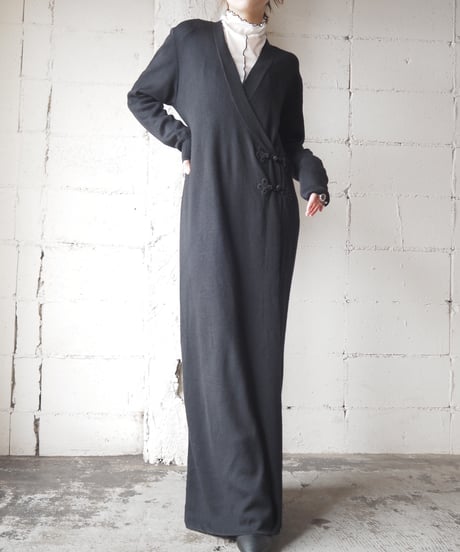 China Button Knit Gown BK