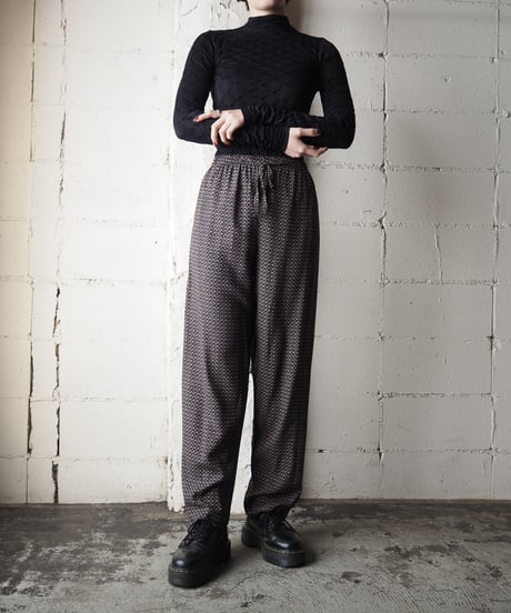 Small Pattern Easy Pants BKBR