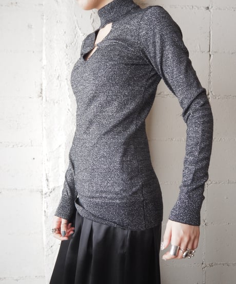 Peekaboo Lame Mix Knit BKSV