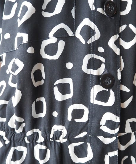 Pattern S/S Shirt Dress BKWH