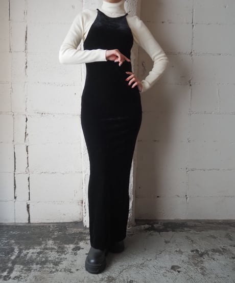 Velour Camisole Dress BK