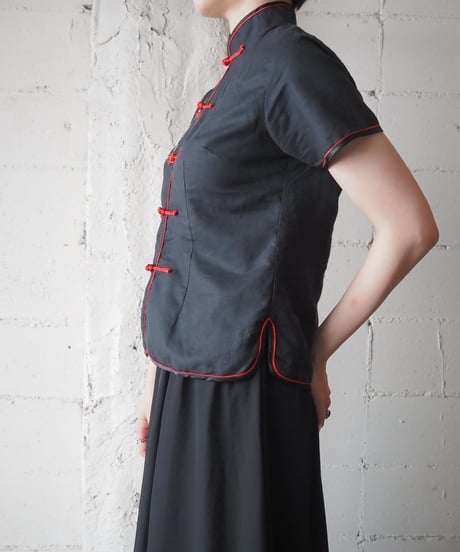 Embroidery Piping China Shirt BKRE