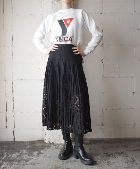 KENZO Lace Pleated Skirt BK