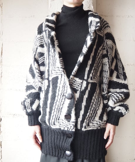 Pattern Knit Jacket BKWH