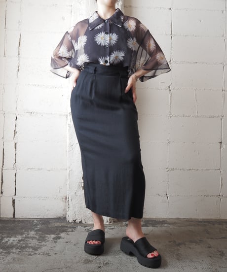 Tuck Tight Long Skirt BK