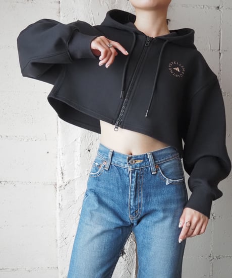 adidas STELLA McCartney Double Zip Hoodie BK