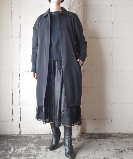 MaxMara Bal Collar Nylon Coat BK