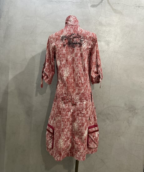 Desigual Many Pockets 3/4 Sleeve Dress RE WH