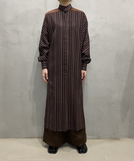 Leather Shoulder Stripe Dress BR