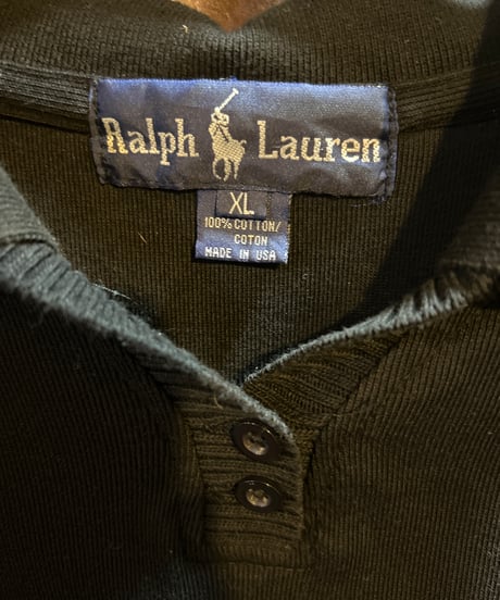 Ralph Lauren Made in USA Long Sleeve Polo Shirt BK
