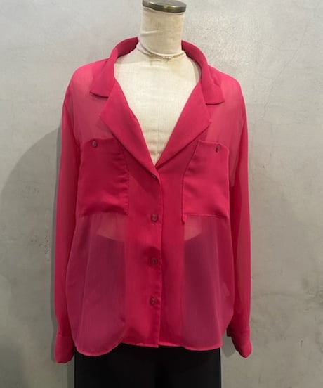 Open Collar Sheer Shirt PI