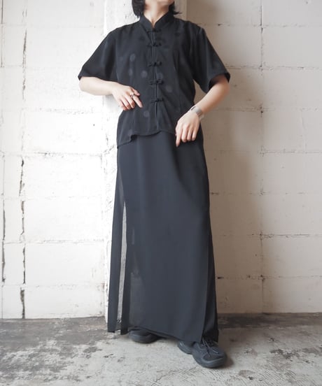 Shadow Dot China Shirt BK