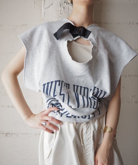 【Orfeo REMAKE】back open sweat vest GR